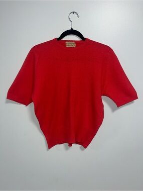 Vintage Made in Scotland 100% Lambswool Sweater Short Sleeve Lyle & Scott
